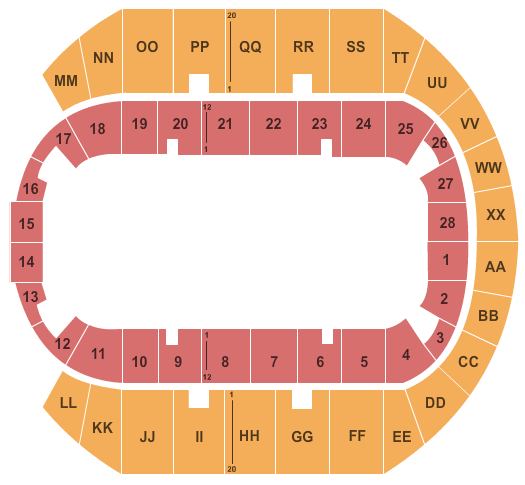 Mississippi Coast Coliseum Monster Jam Seating Chart